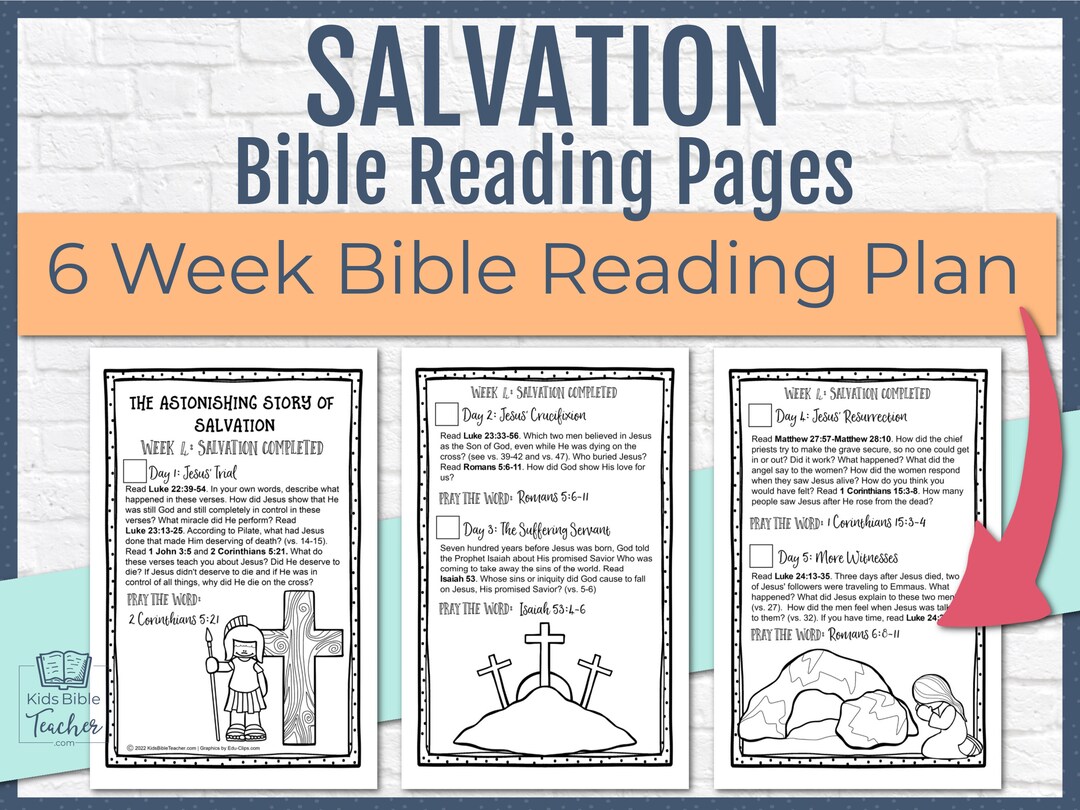 Kids Bible Study Youth Bible Reading Plan Printable - Etsy