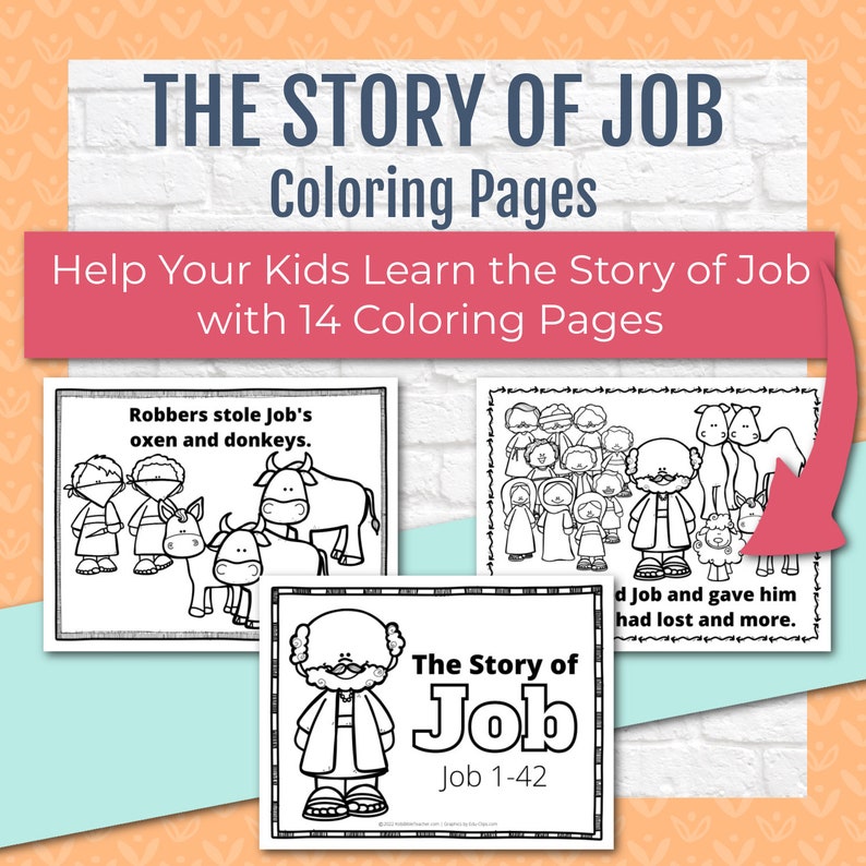 Story of Job Complete Lesson Pack, Homeschool Sunday School Teacher Resources, Bible Study Old