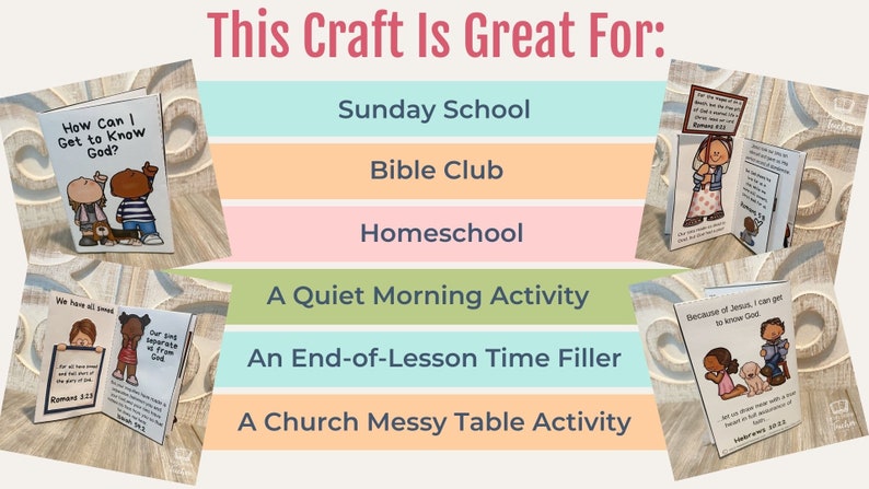 Get to Know God Craft Kit Mini Book for Kids Salvation Sunday School ...