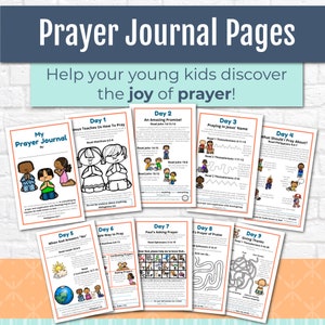Prayer Journal Pages for Preschool Young Kids Sermon Notes Church Worship Activity Toddler Sermon Worship Notes Coloring Activity Craft