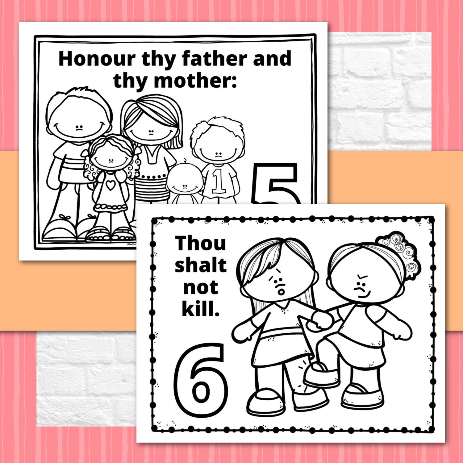 Preschool Ten Commandments Printable