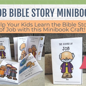 Job Bible Craft, Story of Job Bible Lesson, Christian Homeschool Activity, Sunday School Job Teaching, Old Testament Curriculum, Religious