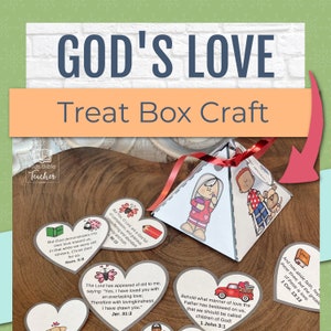 Lavoretti con scatole per dolcetti biblici di San Valentino, attività sull'amore di Dio della scuola domenicale, attività artigianali con la Bibbia per bambini, studio della Bibbia Corinzi a casa
