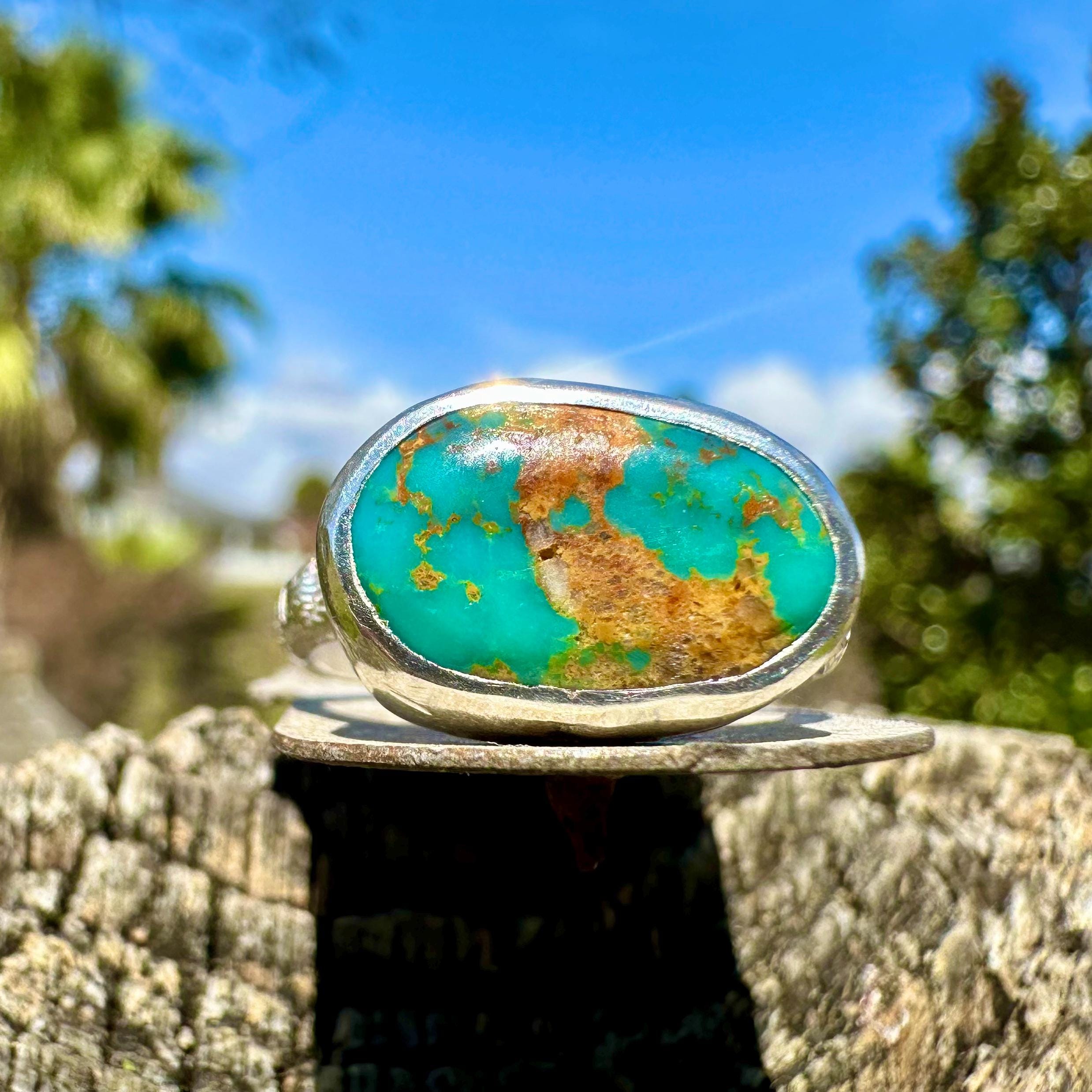 Turquoise Ring / Natural Turquoise Ring / Southwestern Ring / Boho Ring