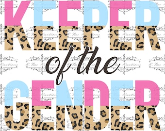 Hoeder van het Gender PNG-| Gender Reveal Digitale download voor Sublimation | T-shirts voor mama | Babyshower Blauw en Roze Design