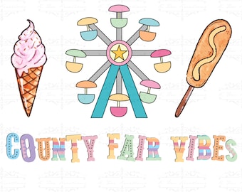 County Fair Vibes PNG: Shirt Design, Digital Download