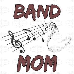 Band Mom PNG: Maroon & Black Digital Design (Digital Download)