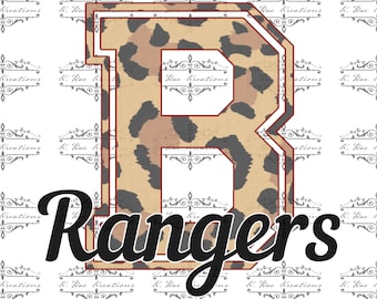 Mascotte Benton Rangers PNG: design digitale marrone e bianco (download digitale)