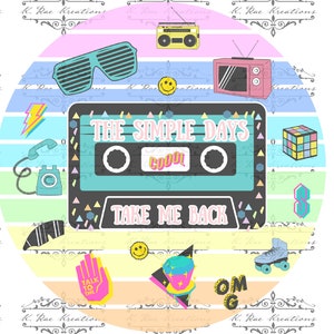 Retro vintage cassette tape roller skate 80s 90s png digital download for sublimation