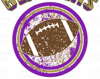 Glassers Football PNG: Design della maglia della squadra viola e oro (download digitale)