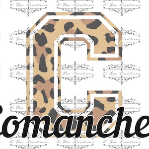 Comanches Digital Download for Sublimation, School Mascot PNG, Leopard Comanches Digital Design, Comanches PNG, Back to School digital PNG