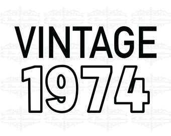Camisa de 50º aniversário PNG: Design vintage de 1974 (download digital)