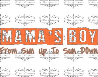 Mama's Boy PNG: Mom and Son Shirt Design (Digital Download)