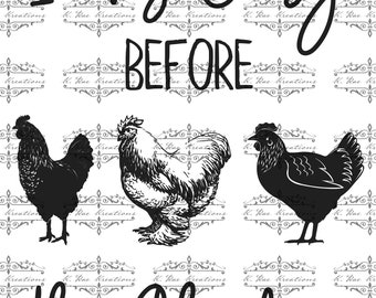Crazy Chicken Lady, png-bestand: grappig ontwerp kip T-shirt (digitale download)