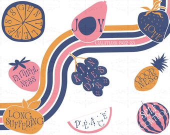 Fruits of the Spirit PNG: Christian T-Shirt Design (Digital Download)