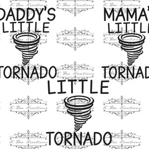 Tornado Family PNG Designs: Daddy, Mama, Little Tornado (Digital Download)