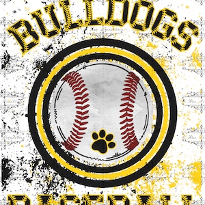 Bulldogs Baseball PNG: Team Colors, School Spirit (Digital Download)