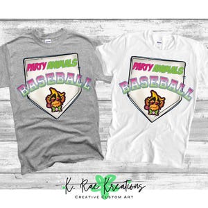 Party Animals Baseball PNG: Savannah Banana Tees Design (Digital Download