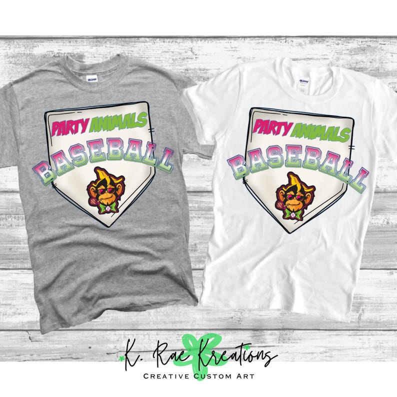 Party Animals PNG, Party Animals Baseball Digital Download, Baseball