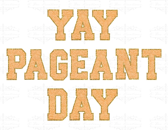 Pageant Day Chenille Patch PNG: Sublimation Design (Digital Download)