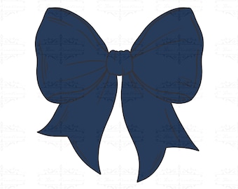 Navy Blau Coquette Schleife Clipart: Schulgeist PNG (digitaler Download)
