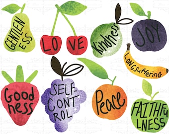 Fruits of the Spirit PNG: Christian T-Shirt Design (Digital Download)
