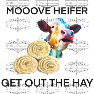 Funny PNG for Sublimation, Cow Digital Download, Country Tee Shirt Digital Design, Cow Shirt Design for download