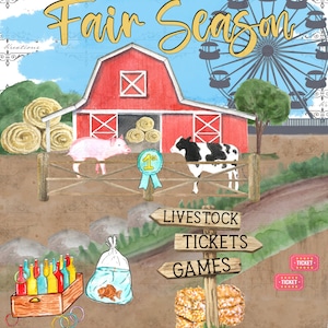 Fair Season PNG for Sublimation, County Fair Digital Download, Fair Digital Design, Fair Shirt Design, Let&#39;s Go To The Fair PNG, State Fair