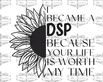 DSP Sunflower PNG: Direct Support Professional Sublimation Design (Digital Download)