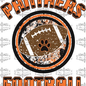 Panthers Football PNG: School Mascot Digital Design (Digital Download)