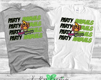 PNG de béisbol de animales de fiesta: Diseño de sublimación (descarga digital)