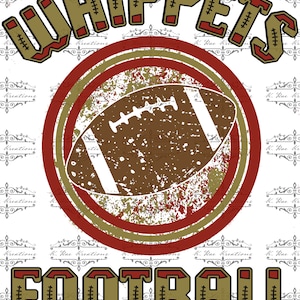 Whippets Football PNG: School Spirit Design (Digital Download)