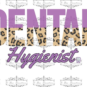 Mundhygieniker PNG für Sublimation, Purple Leopard PNG PNG, Zahnhygiene digitaler Download für Sublimation, das Leben png von Mund, RDH Leben