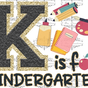 K é para Jardim de Infância PNG - Clipart de Volta às Aulas (Download Digital)