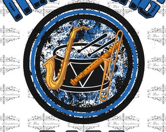 Marching Band PNG: Black and Blue Team Spirit (Digital Download)
