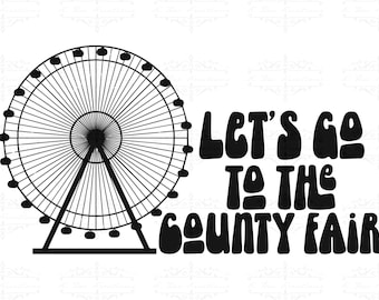 County Fair PNG: Fair Season Sublimation Design (Digital Download)