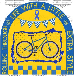 Downs syndrommedvetenhet PNG: Cykeldesign (digital nedladdning)
