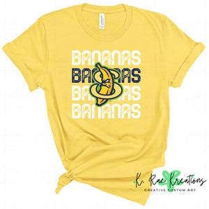 Banana Baseball PNG: Savannah Team Sublimation Design (Digital Download)