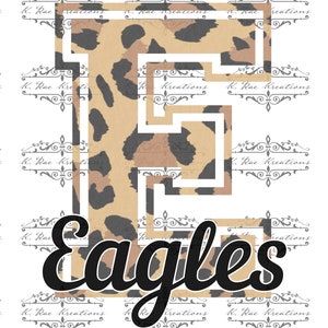 Eagles Mascot PNG for sublimation and more, Leopard Eagles Digital Download, School Spirit Digital Design, Eagles PNG