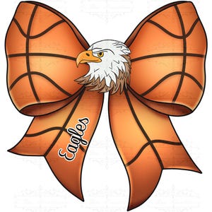 Eagles Basketball Coquette Bow PNG for Sublimation, Eagles Spirit Wear Digital Download, Eagle Pride Digital Design, Eagle Nation PNG, Eagle