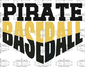 PNG de beisebol pirata: Sublimação de mascote escolar (download digital)