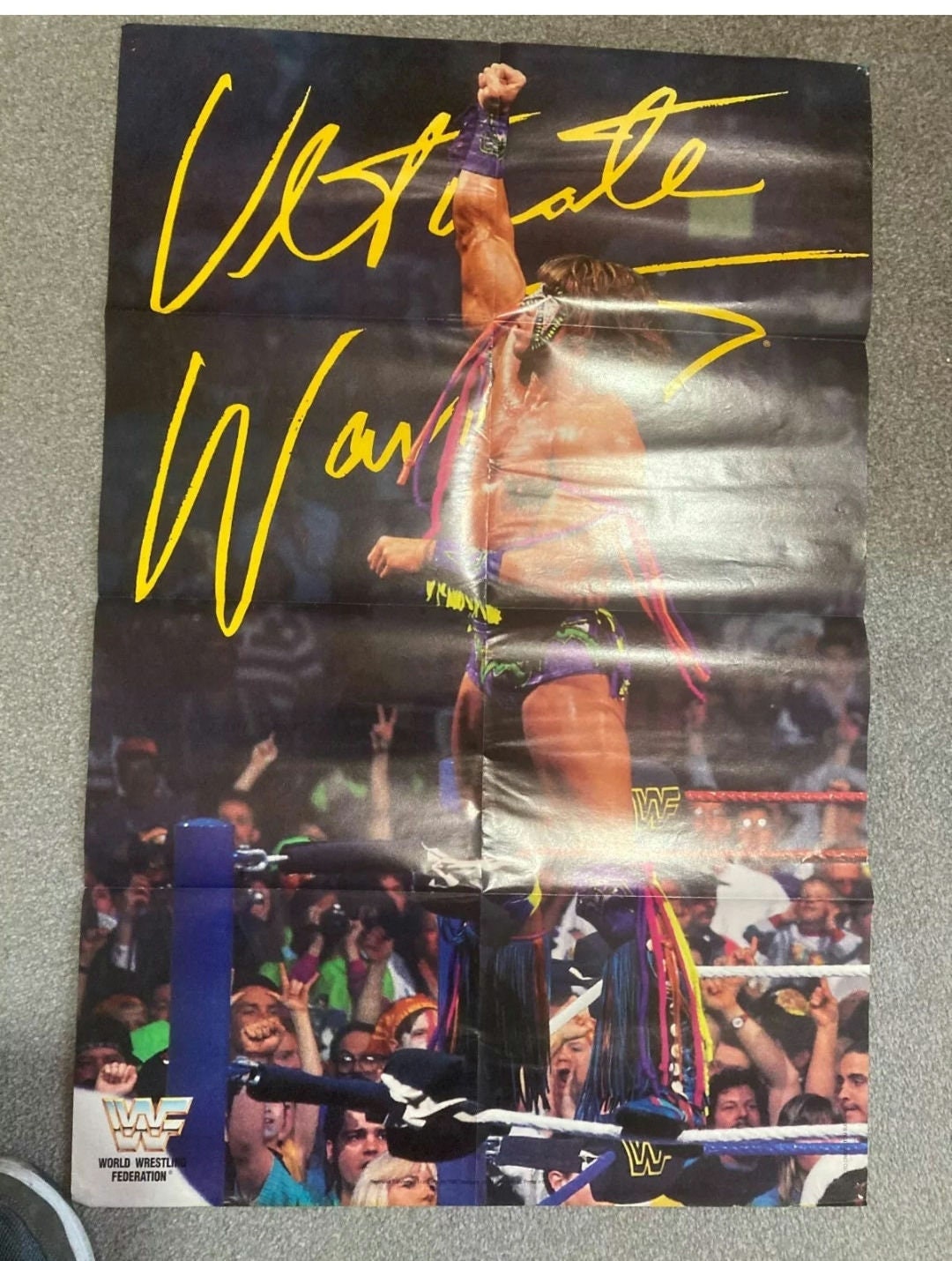 Wwf Ultimate Warrior Poster Etsy
