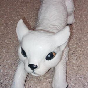 Vintage Norcrest Japan Ceramic Wall Climbing Large White Cat 15