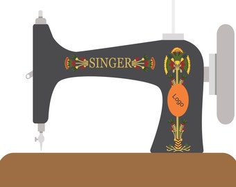 Singer 66 ‘Egyptian Lotus’ sewing machine waterslide decals