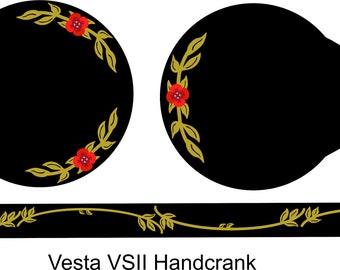 Vesta VSII - Kurbel mit Wasserschiebefolie Abziehbilder