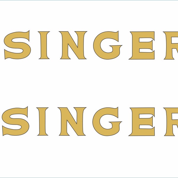 Singer Bentwood Box Decal Set Naaimachine Waterglijbaan Decals