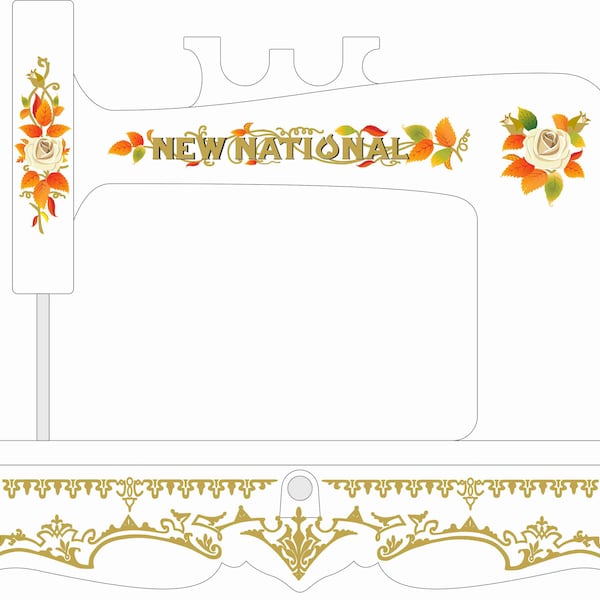 New Home Sewing Machine Decals Etsy