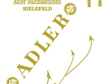 Adler Boot Wasserschiebefolie Abziehbilder