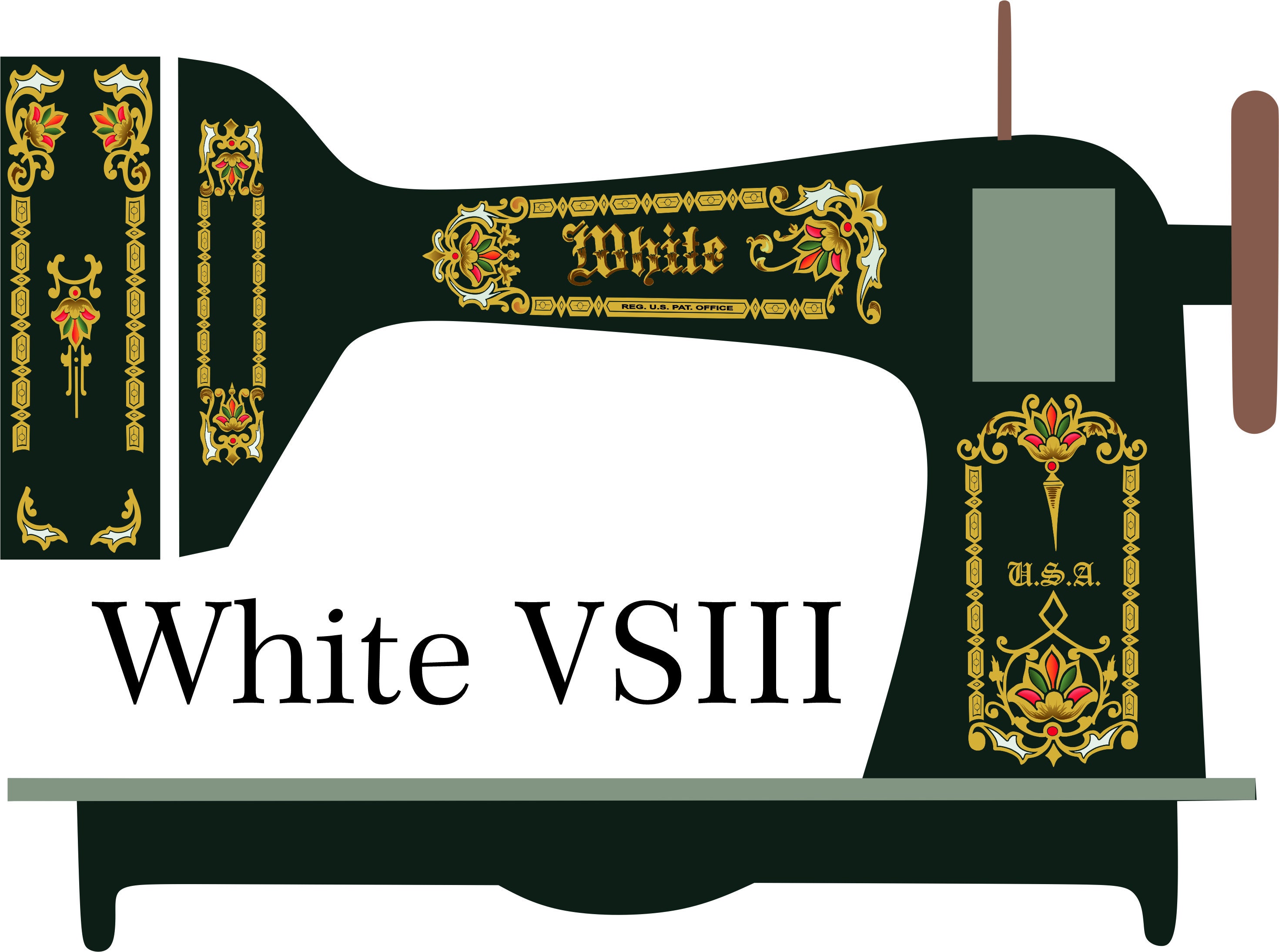 White Sewing Machine VSIII Vibrating Shuttle Sewing Machine Etsy