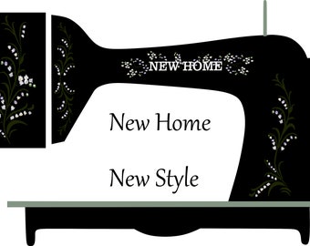 New Home New Style Nähmaschine Abziehbilder